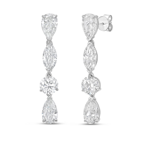 Lab Grown Multi Shaped Diamond Earrings