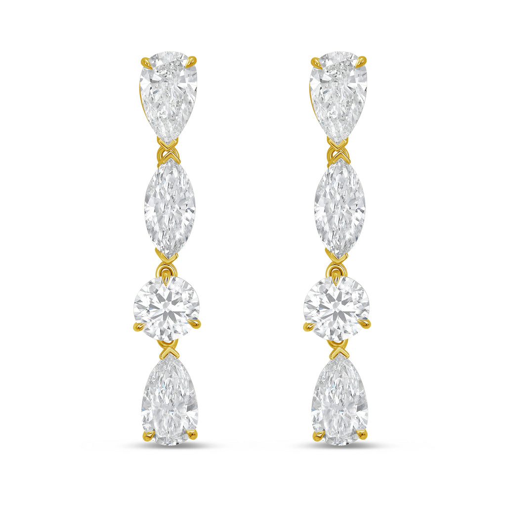 Lab Grown Multi Shaped Diamond Earrings