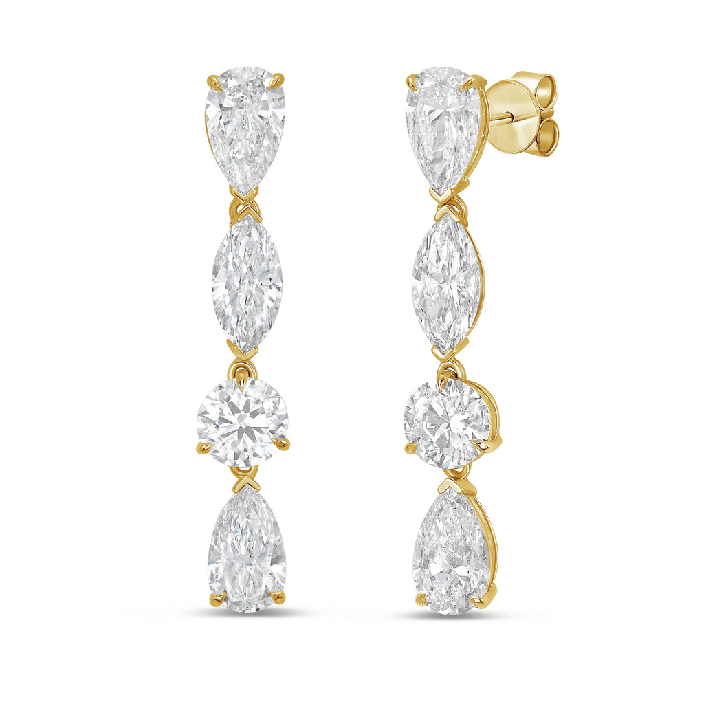 Lab Grown Multi Shaped Diamond Earrings