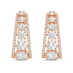 Lab Grown Round Diamond Pavé Hoop Earrings - 1.00"