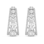 Lab Grown Round Diamond Pavé Hoop Earrings - 1.00"