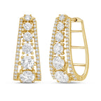 Lab Grown Round Diamond Pavé Hoop Earrings - 1.00"