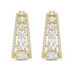 Lab Grown Round Diamond Pavé Hoop Earrings - 1.00"