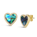 Abalone Heart Shaped Earrings