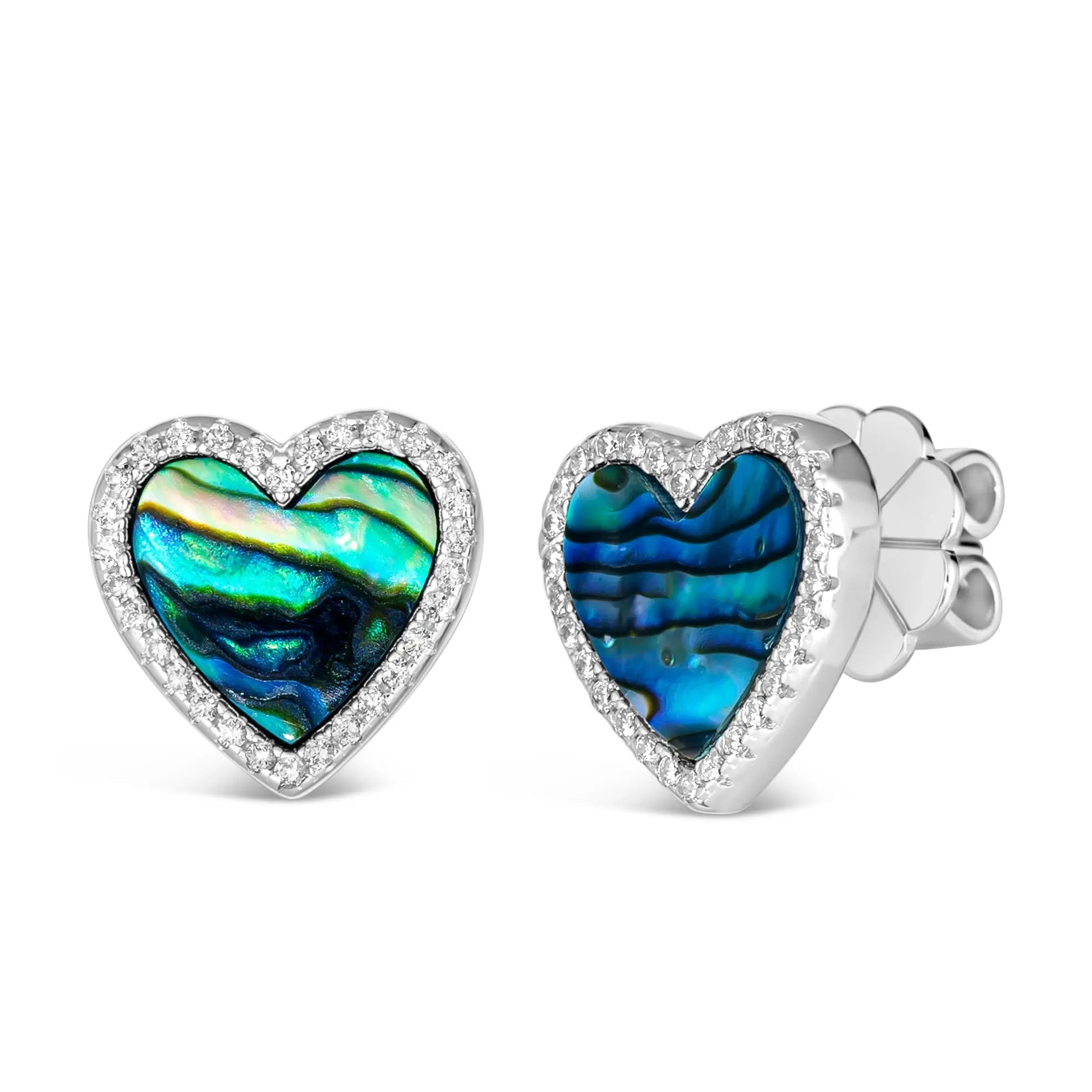 Abalone Heart Shaped Earrings