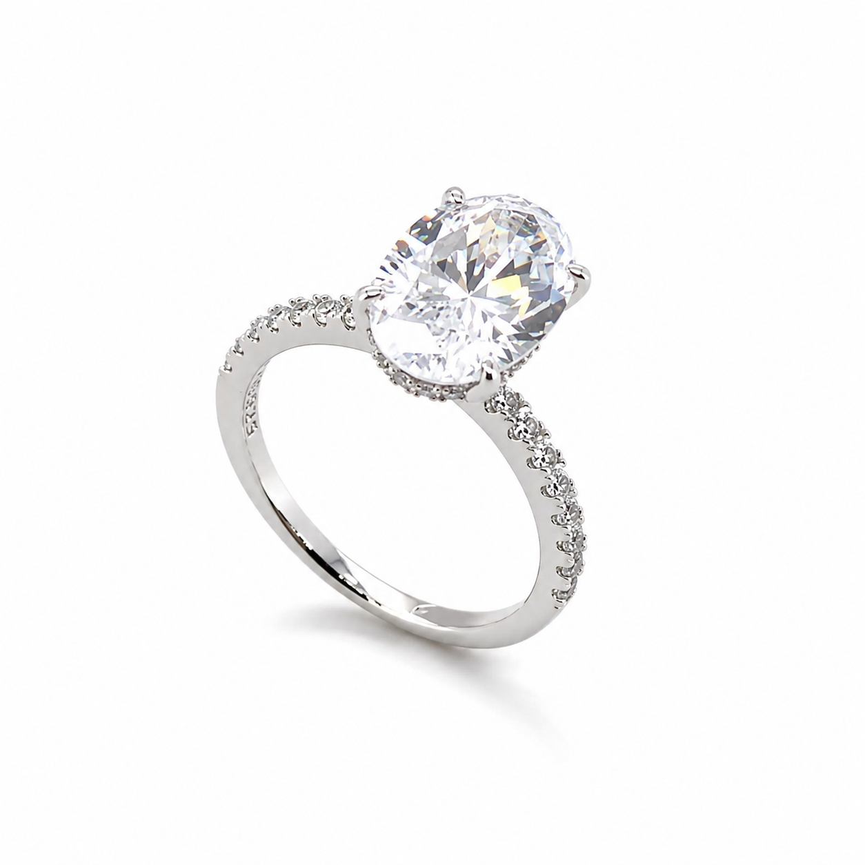 Adele Oval Diamond Crystalline Ring