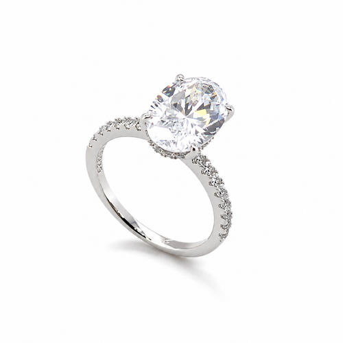 Adele Oval Diamond Crystalline Ring