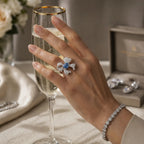Alecia Bow Ring in Tanzanite