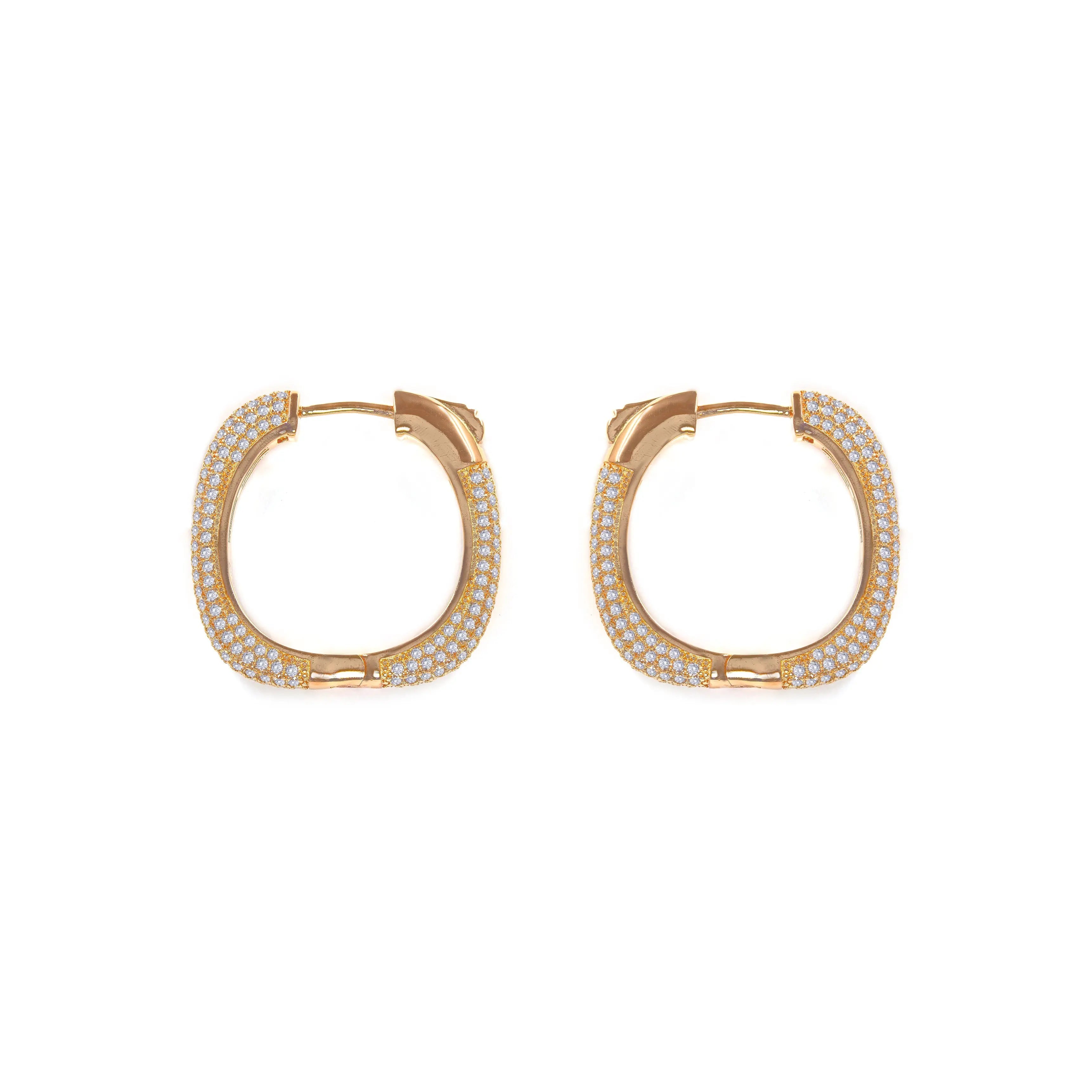 Amore Pave Hoop Earrings