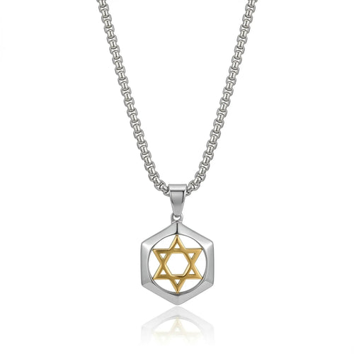 Modern Star David Necklace