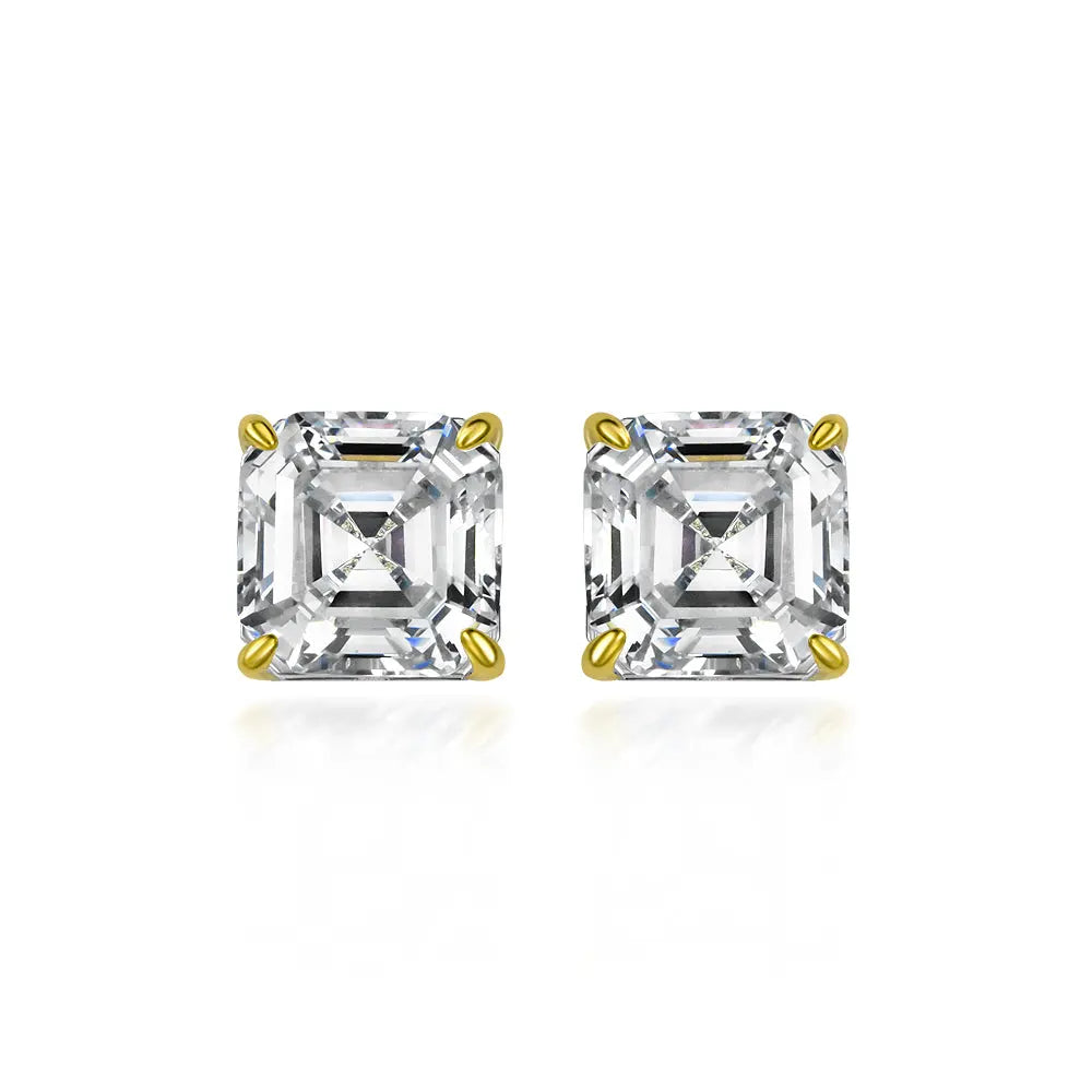 Asscher Cut Studs XL