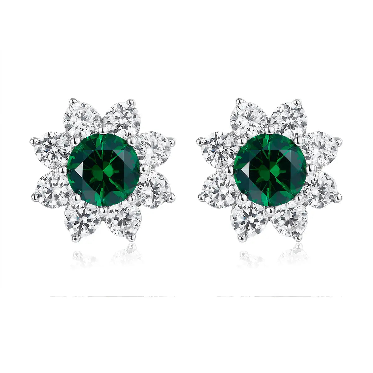 Astoria Earrings in Emerald