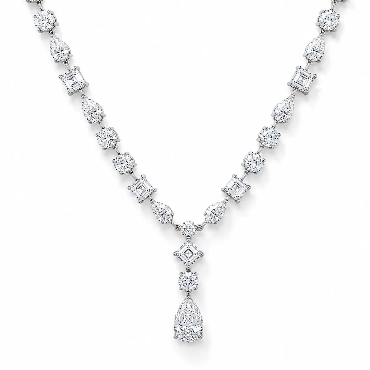 Athena Multi Shape Drop Necklace