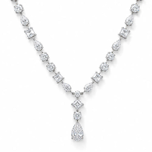 Athena Multi Shape Drop Necklace