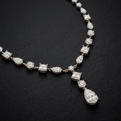 Athena Multi Shape Drop Necklace