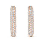 Lab Grown Diamond Five Row Pave Hoop Earrings