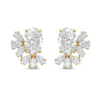 Lab Grown Multi-Cut Diamond Cluster Earrings