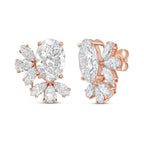 Lab Grown Multi-Cut Diamond Cluster Earrings