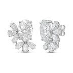 Lab Grown Multi-Cut Diamond Cluster Earrings