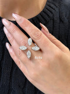 Lab-Grown Marquise Floating Diamond Ring