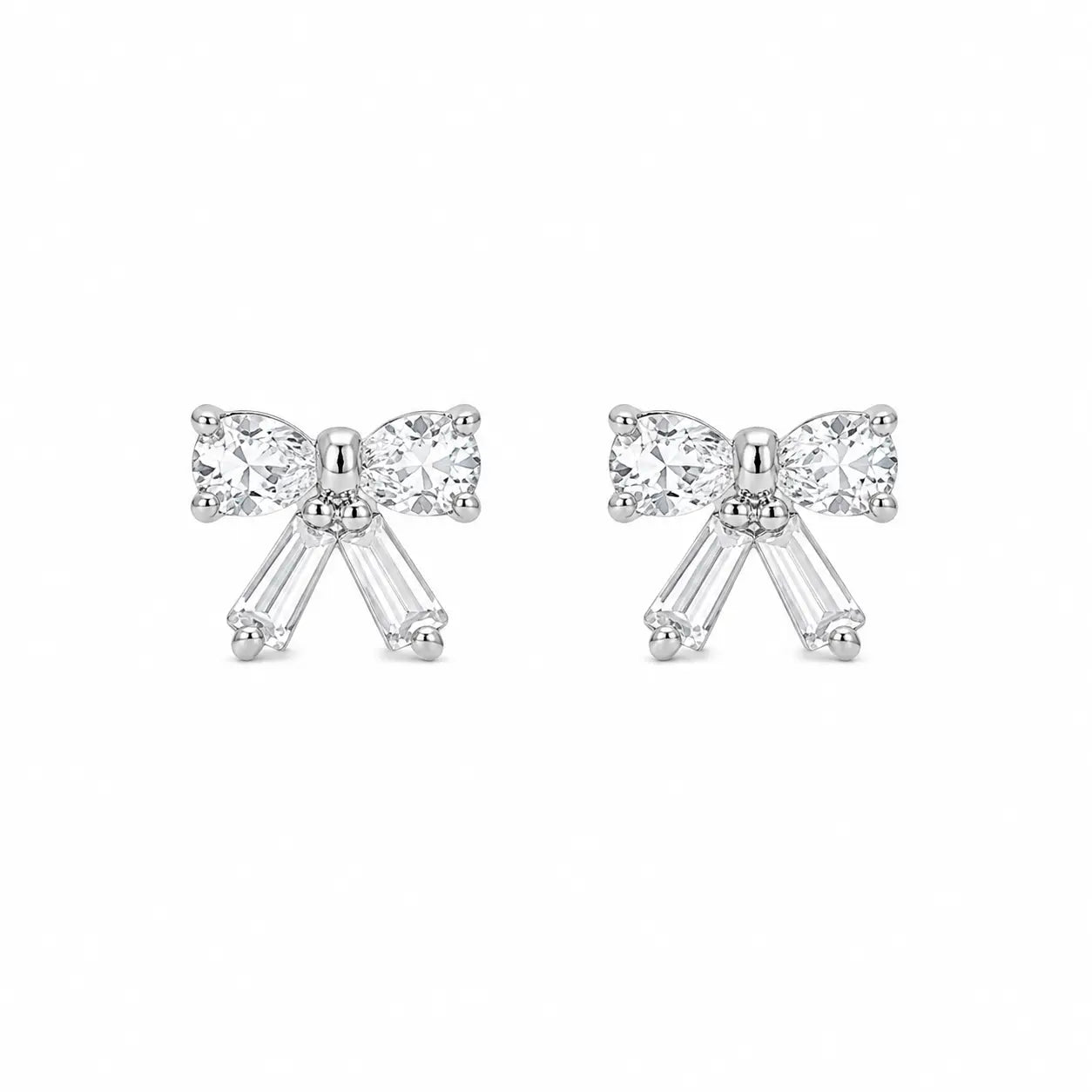 Baguette Bow Studs by AZ Essentials
