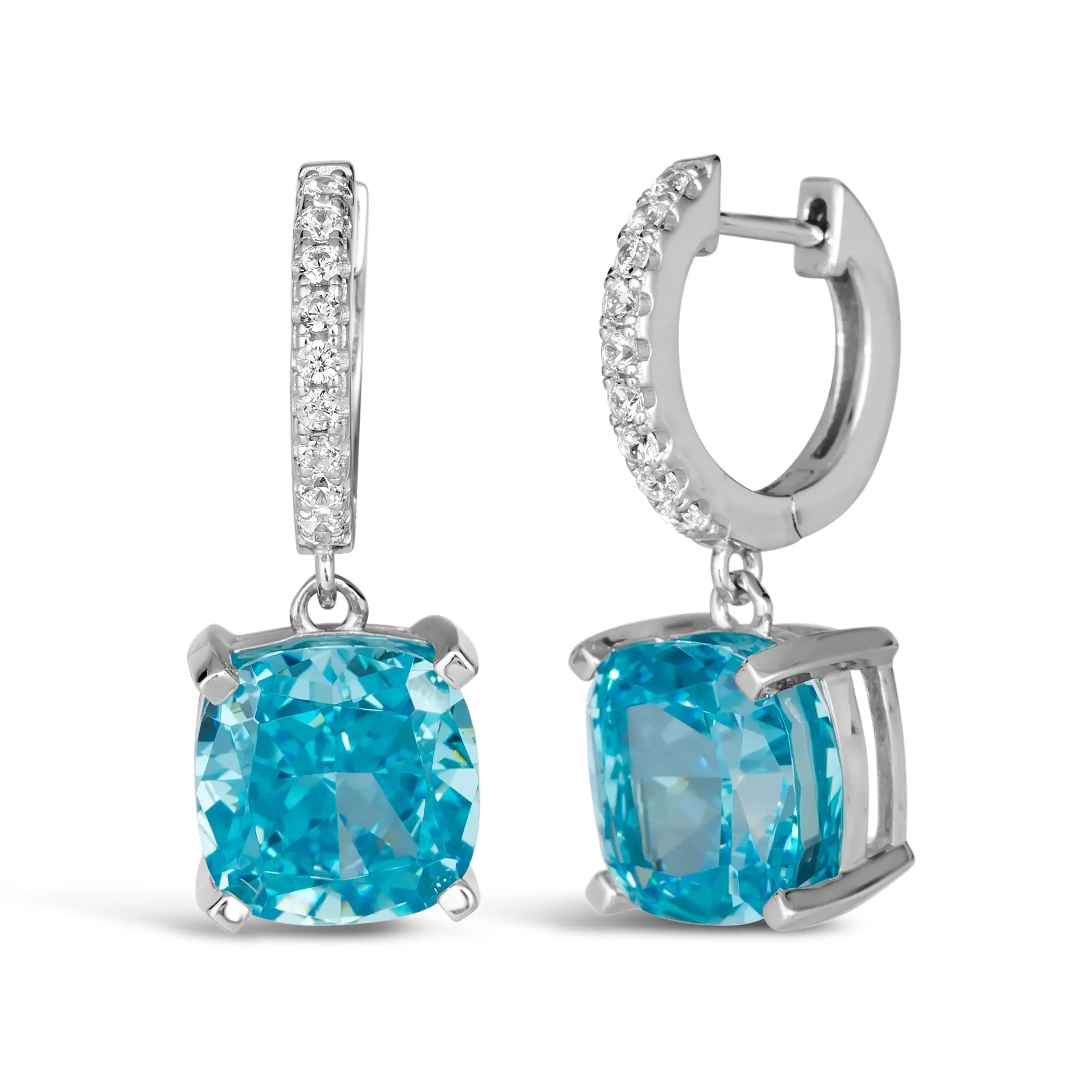 Bauble Drop Earrings in Aquamarine