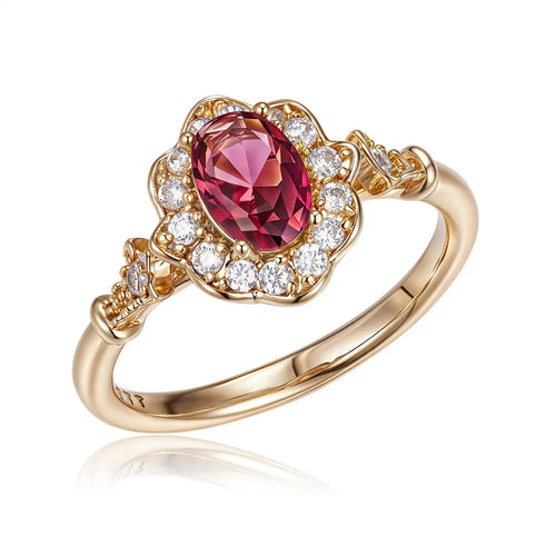 Belle Floral Halo Ring