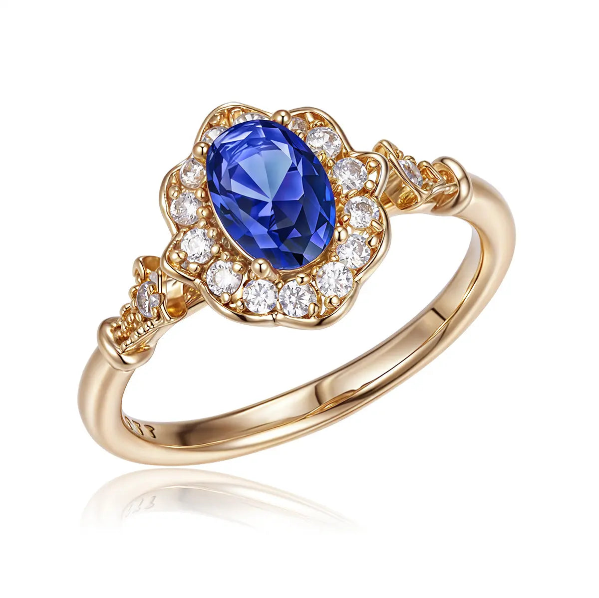 Belle Floral Halo Ring