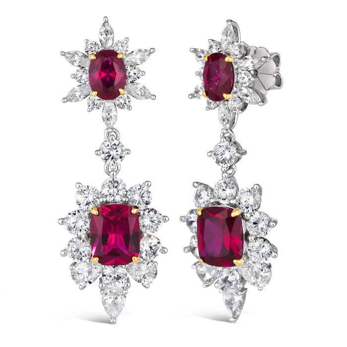 Berkshire Drop Earrings in Ruby