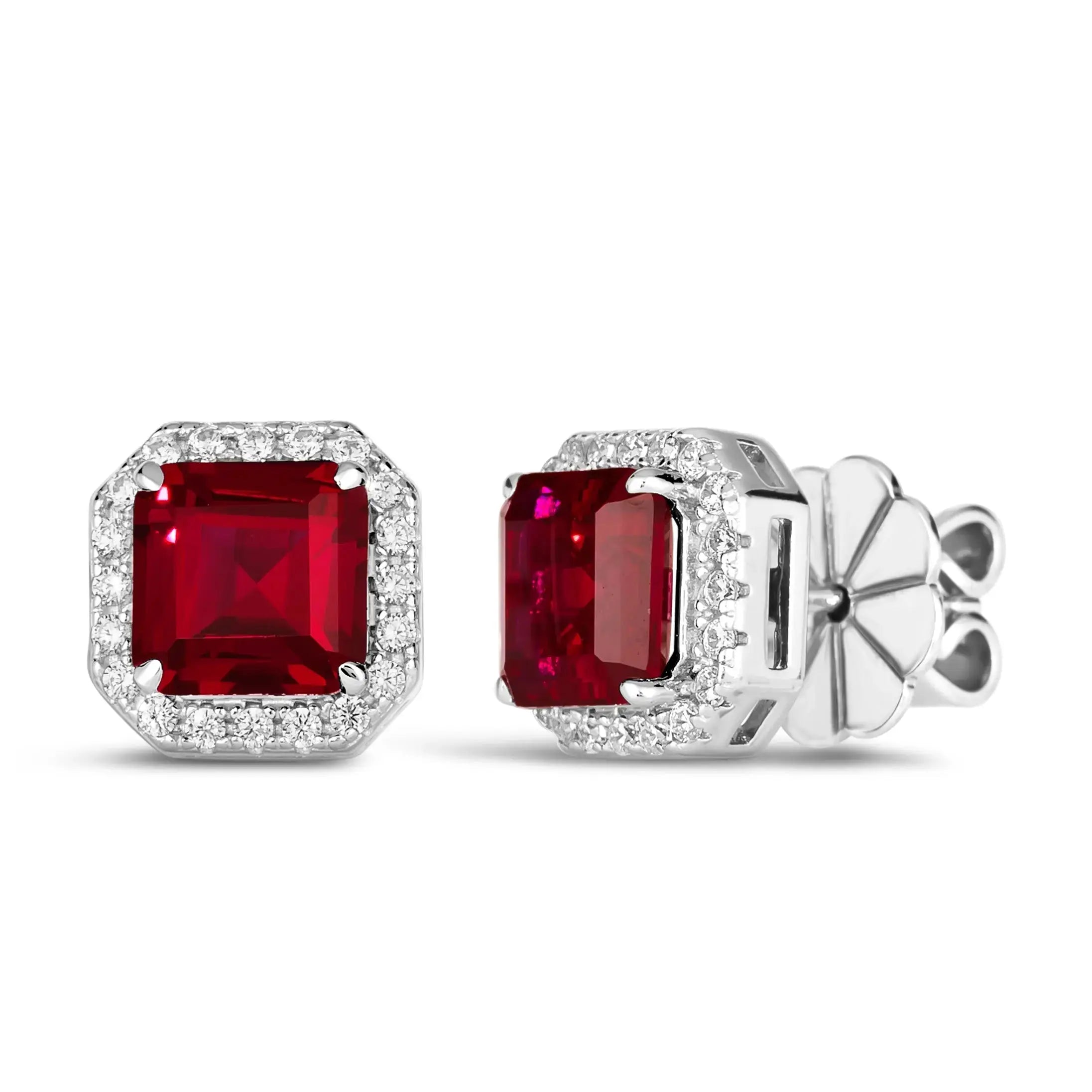 Bethenny Asscher Studs in Ruby Red