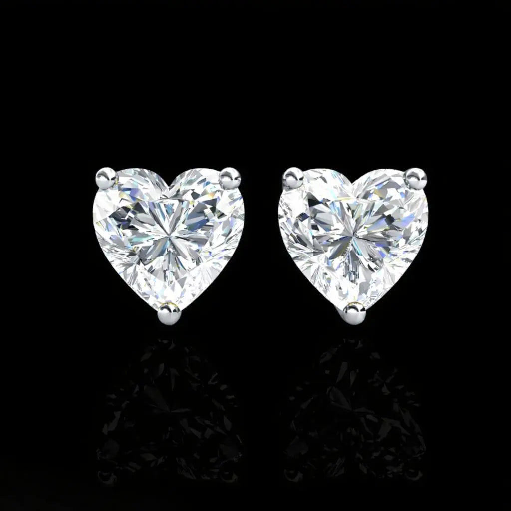 Bethenny Frankel 4 Carat Heartthrob Studs in Platinum