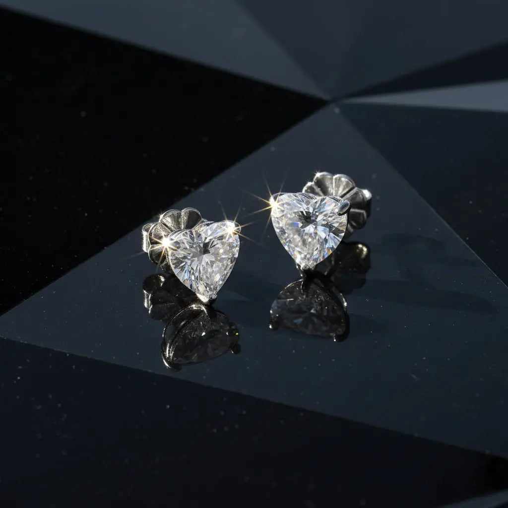 Bethenny Frankel 4 Carat Heartthrob Studs in Platinum