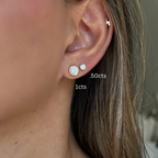 Lab Grown Bezel Round Diamond Studs