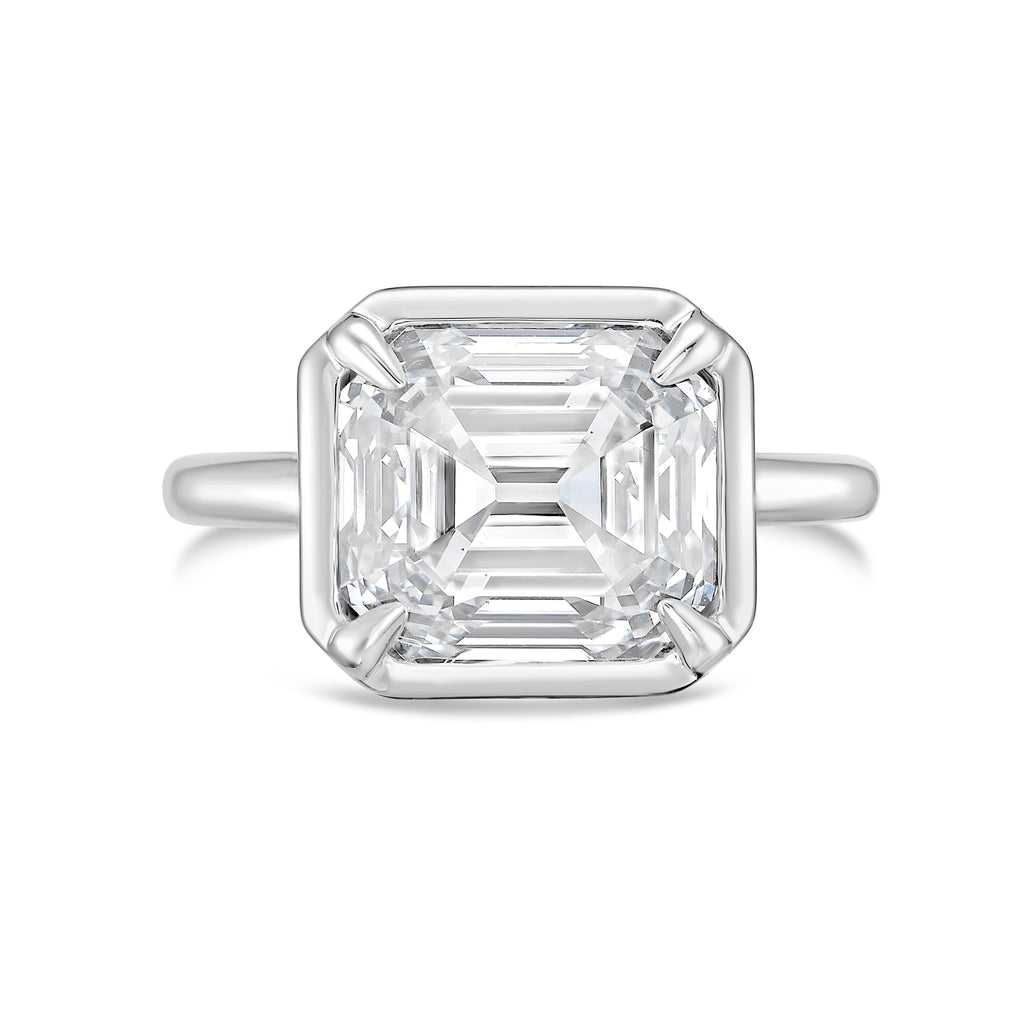 Lab-Grown Asscher Diamond Bezel Ring