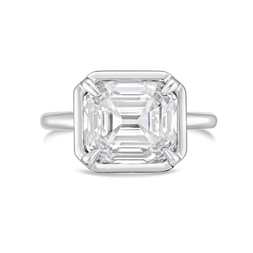 Lab-Grown Asscher Diamond Bezel Ring