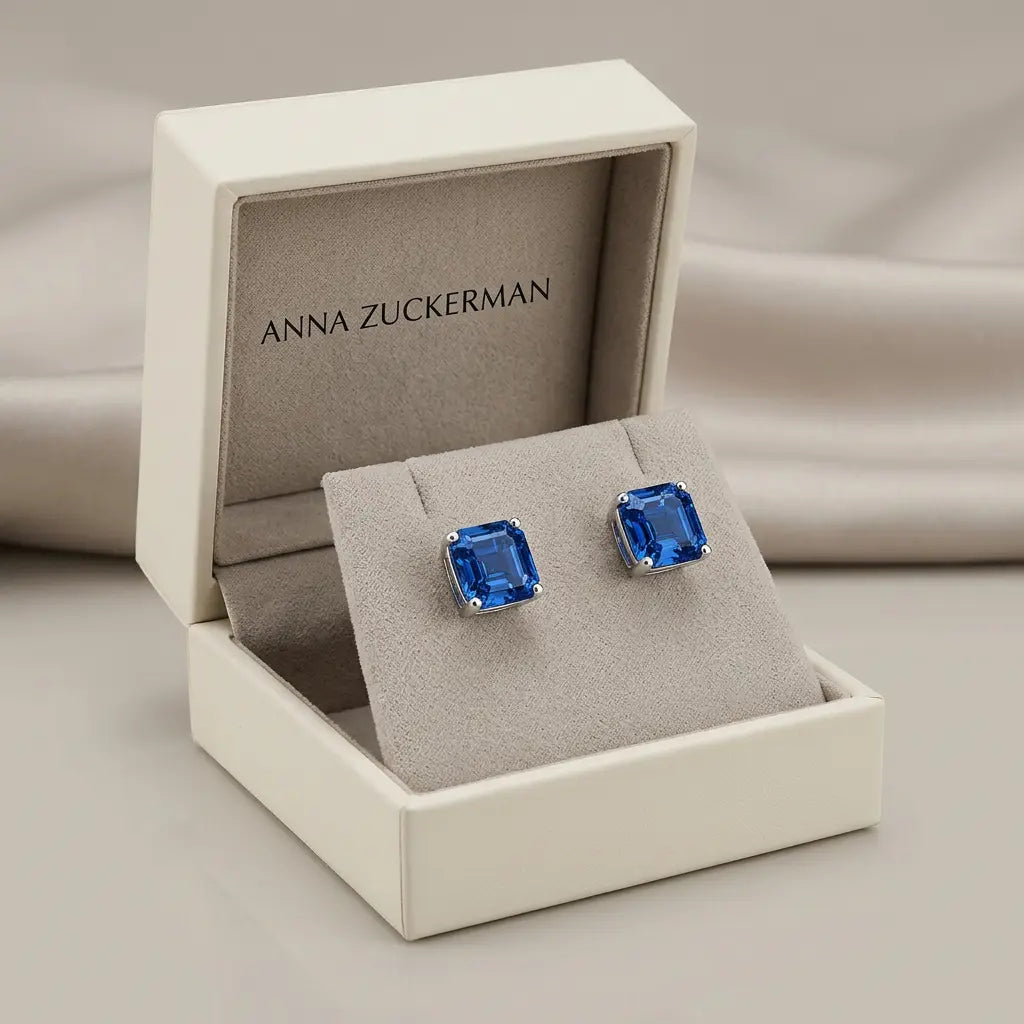 Billionaire Asscher Studs In Platinum
