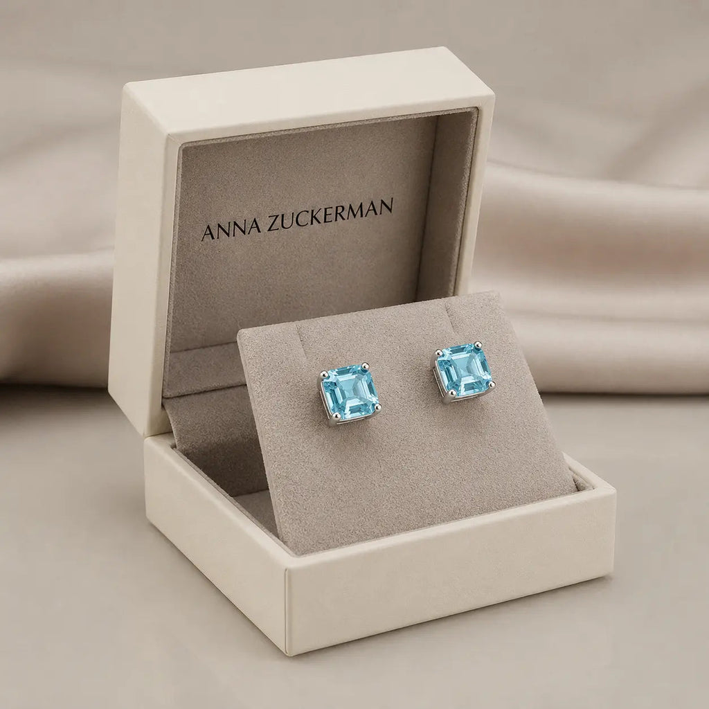 Billionaire Asscher Studs In Platinum