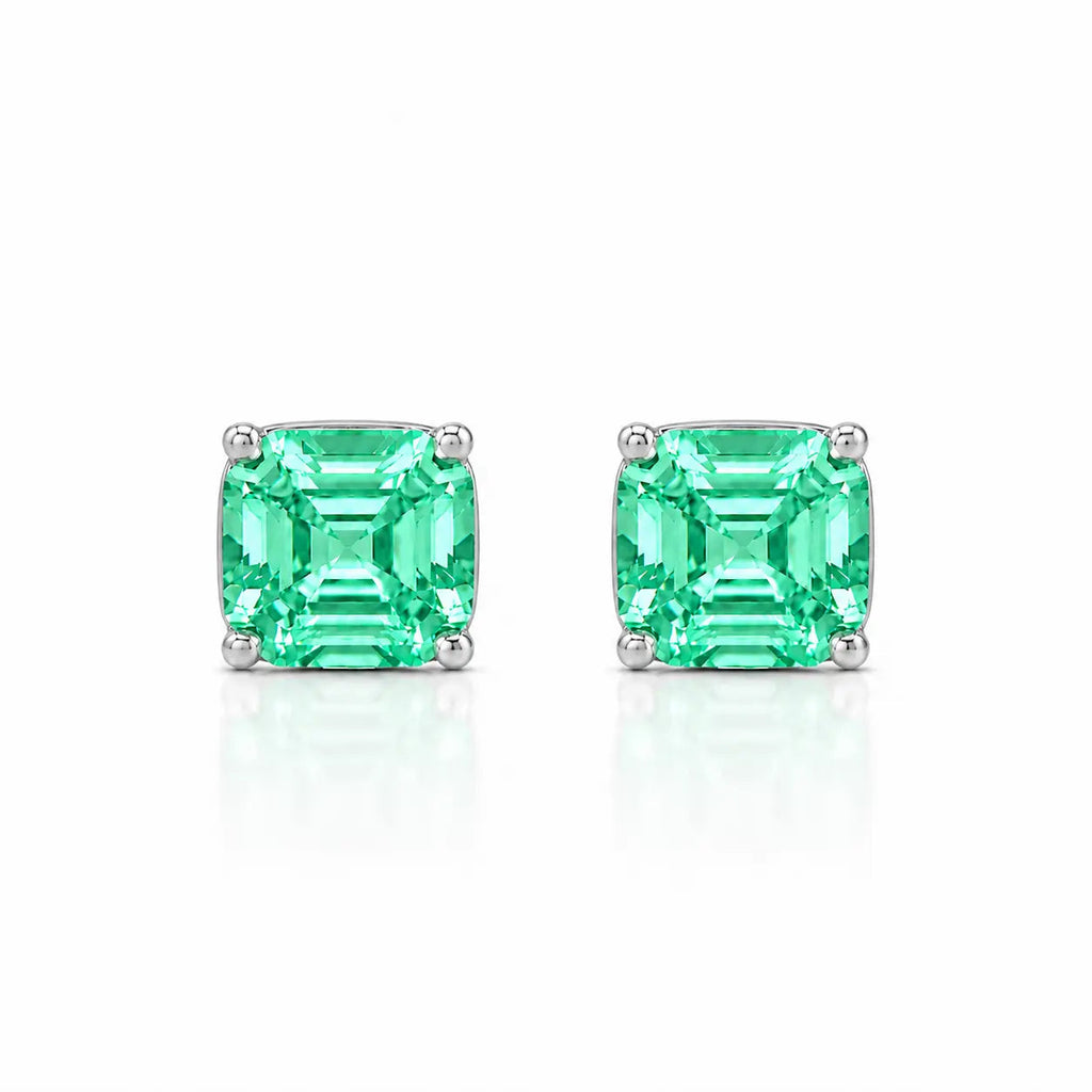 Billionaire Asscher Studs In Platinum