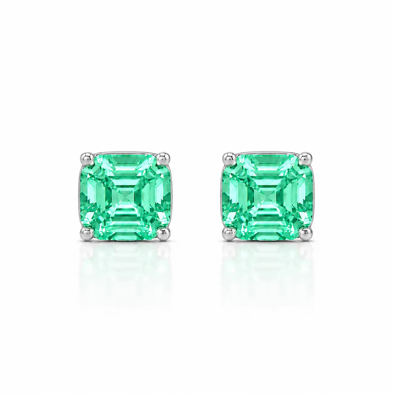 Billionaire Asscher Studs In Platinum
