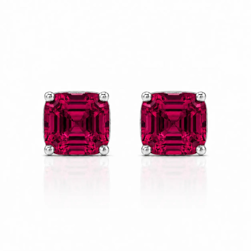 Billionaire Asscher Studs In Platinum