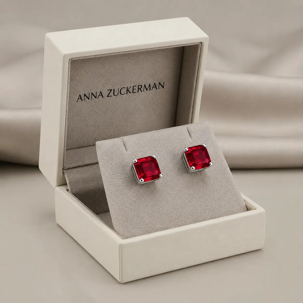 Billionaire Asscher Studs In Platinum