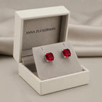 Billionaire Asscher Studs In Platinum