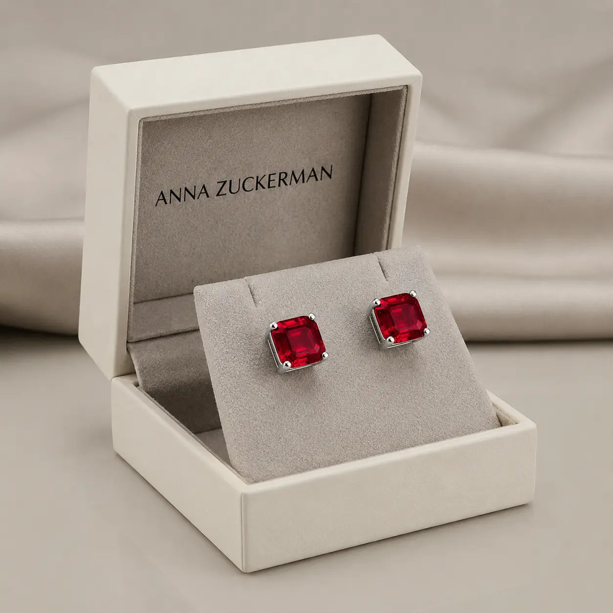 Billionaire Asscher Studs In Platinum