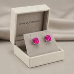 Billionaire Asscher Studs In Platinum