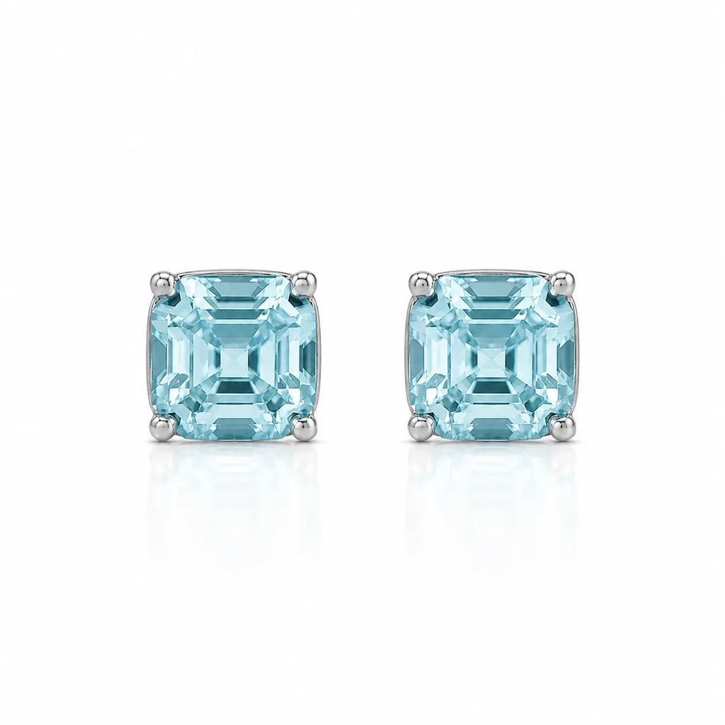 Billionaire Asscher Studs In Platinum