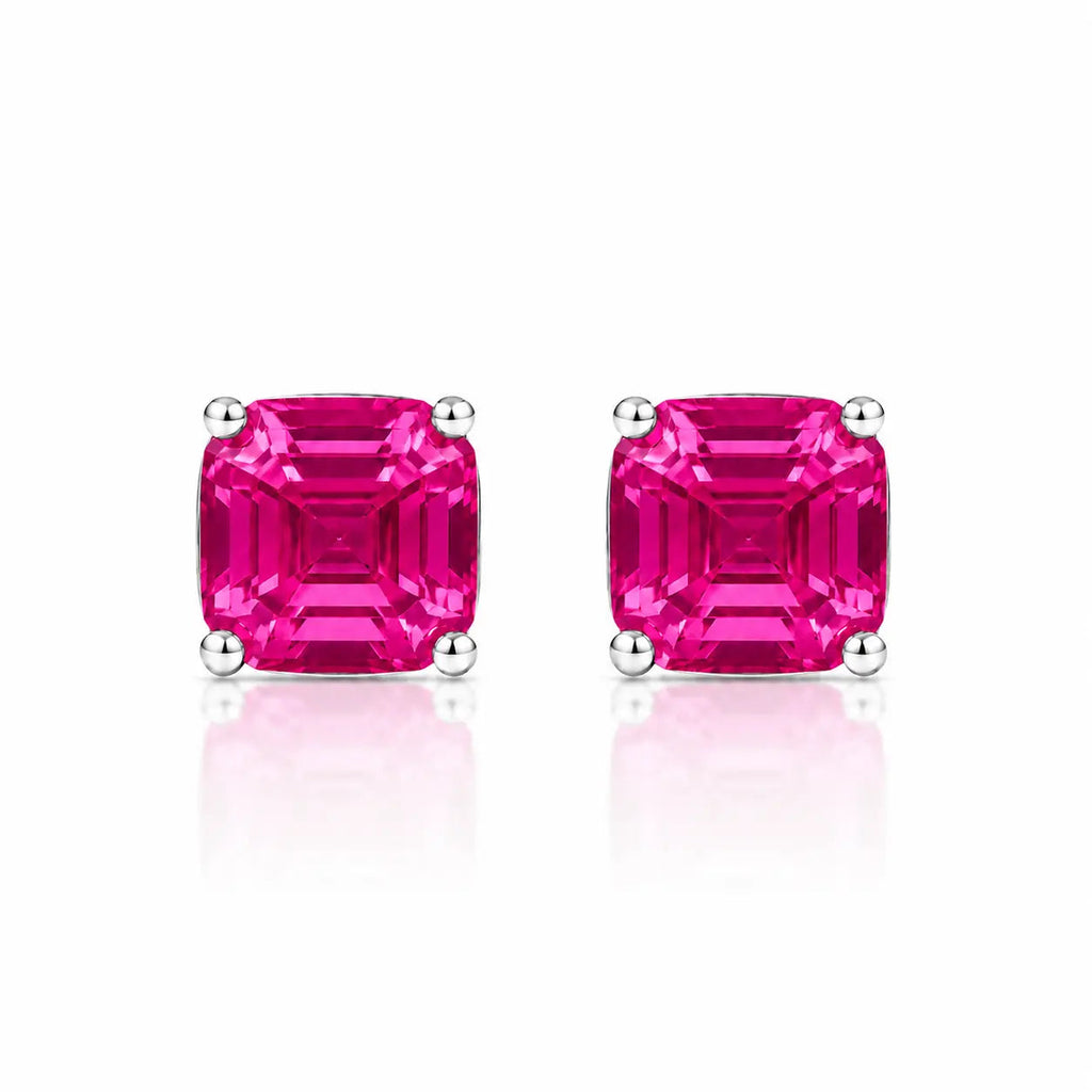 Billionaire Asscher Studs In Platinum
