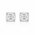 Billionaire Asscher Studs In White Diamond