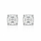 Billionaire Asscher Studs In White Diamond