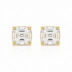 Billionaire Asscher Studs In White Diamond