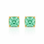 Billionaire Asscher Studs In Yellow Gold